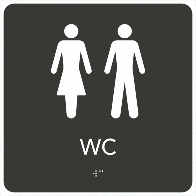Symbolskylt för WC.